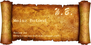 Weisz Botond névjegykártya